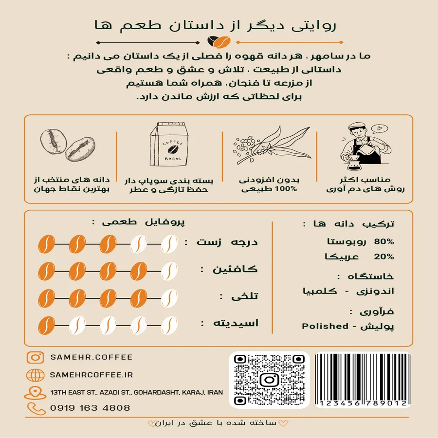 قهوه ترکیبی 8020 روبوستا 11 خرید قهوه 80 روبوستا 20 عربیکا